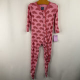 Size 12-18m: Kickee Pants Pink Hedgehog Print 1pc Footy PJs