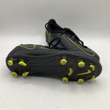 Size 1Y: Nike Phantom Black/Yellow Lace-Up Soccer Cleats