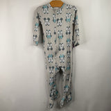 Size 9m: Disney Grey Mickey Mouse 1pc Footy PJs