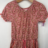 Size 11-12: Mini Boden Pink/Brown Patterned Shorty Romper