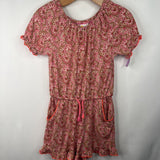Size 11-12: Mini Boden Pink/Brown Patterned Shorty Romper