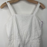 Size 14: Nordstrom White Eyelet Tank Shorty Romper