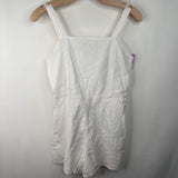 Size 14: Nordstrom White Eyelet Tank Shorty Romper