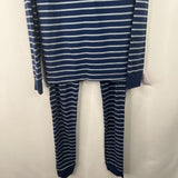 Size 12 (150): Hanna Andersson Blue Striped 2pc PJs