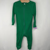 Size 12-18m: Primary Green Zip Up 1pc PJs