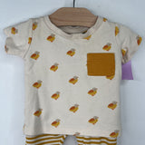 Size 0-3m: Little Green Radicals Yellow Duck 2pc Set