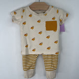Size 0-3m: Little Green Radicals Yellow Duck 2pc Set
