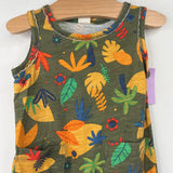 Size 6m: Tucker + Tate Green Plants Tank Shorty Romper