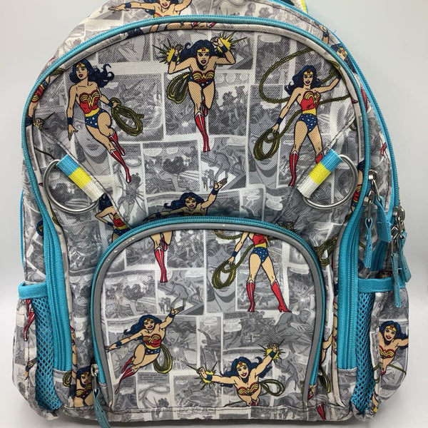 DC Comics Grey/Blue/Yellow Wonder Woman Backpack – Beanstalk Children's Resale