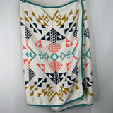 Size OS: Pendleton White Tribal Terry Cloth Hooded Poncho