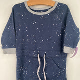 Size 9-12m: City Mouse Blue White Speckled 1pc PJs
