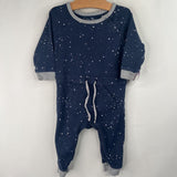 Size 9-12m: City Mouse Blue White Speckled 1pc PJs