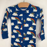 Size 2 (85): Hanna Andersson Bleu Rainbow Sky 1pc PJs
