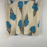 Size 4 (100): Hanna Andersson Creme/Blue Ice Cream Print 2pc Shorty PJs