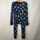 Size 8: Janie & Jack Blue Colorful Plane 2pc PJs