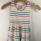 Size 8 (130): Hanna Andersson White Colorful Striped Tank Dress
