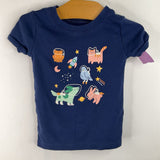 Size 3: Old Navy Blue Space Animals 2pc Shorty PJs