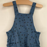 Size 2-3: Zara Blue/Black Polkadot Overalls