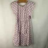 Size 6: Cat & Jack Purple White Checkered Short Sleeve Dress