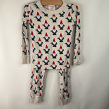 Size 4 (100): Hanna Andersson White Garden Gnome 2pc PJs