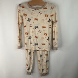 Size 4: Milkberry Creme Animal 2pc PJs