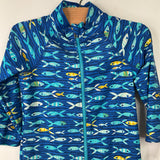 Size 4: LL Bean Blue Fish Print 1pc Swim Suit