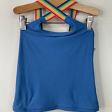 Size 12: Primary Blue/Rainbow 2pc Tankini Swim Suit