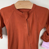 Size 0-3m: Goumi Orange Zip Up Footie Pjs