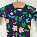 Size 0-3m (50): Hanna Andersson Navy / Abstract Flowers Long Sleeve 1pc PJS