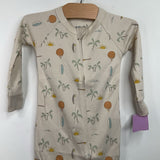 Size 12-18m: Goumi Beige Beach Footed Long Sleeve PJS NEW