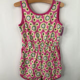 Size 6-7 (120): Hanna Andersson Disney Pink/Yellow/Green Shorty Romper