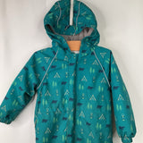 Size 2: Jan & Jul Teal Summer Camp Fleece Lined Rain Suit