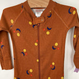 Size 18-24m (80): Hanna Andersson Brown/Colorful Celestial Themed Zip Up 1pc PJs