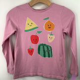 Size 8: Tea Orange/Rainbow Print Long Sleeve Shirt