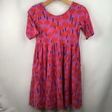 Size 10 (140): Hanna Andersson Pink Red Blue Floral Half Sleeve Dress