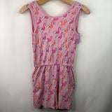 Size 10: Tea Pink Flamingo Tank Shorty Romper