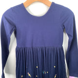 Size 8 (130): Hanna Andersson Blue Rainbow Unicorn Tulle Ling Sleeve Dress