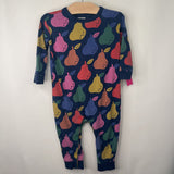 Size 2 (85): Hanna Andersson Blue Colorful Fruit Cozy Romper