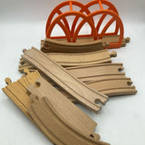 2 Gallon Bag Of Assorted Wooden Train Tracks