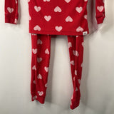 Size 5: GAP Red/Pink Heart Print 2pc PJs
