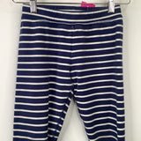 Size 8 (130): Hanna Andersson Blue/White Striped Leggings