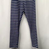 Size 8 (130): Hanna Andersson Blue/White Striped Leggings