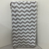 White/Grey Striped Fitted Crib Sheet