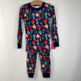 Size 5 (110): Hanna Andersson Blue Holiday Ornaments 2pc PJs