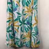 Size 14: Tea Blue Green Palm Trees Tank Dress
