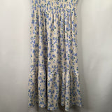 Size 11-12: Zara Creme/Blue Floral Tank Dress