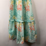 Size 5: Janie and Jack Blue/Orange Tropical Flowers Tank Dress