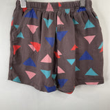 Size 5: Throwing Tiny Fits Grey Pink/Blue Triangles T-Shirt/Shorts 2pc Set