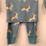 Size 18m (80): Hanna Andersson Blue Horse 2pc PJs