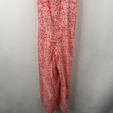 Size 7: Tea Collection White/Pink Floral Print Tank Romper